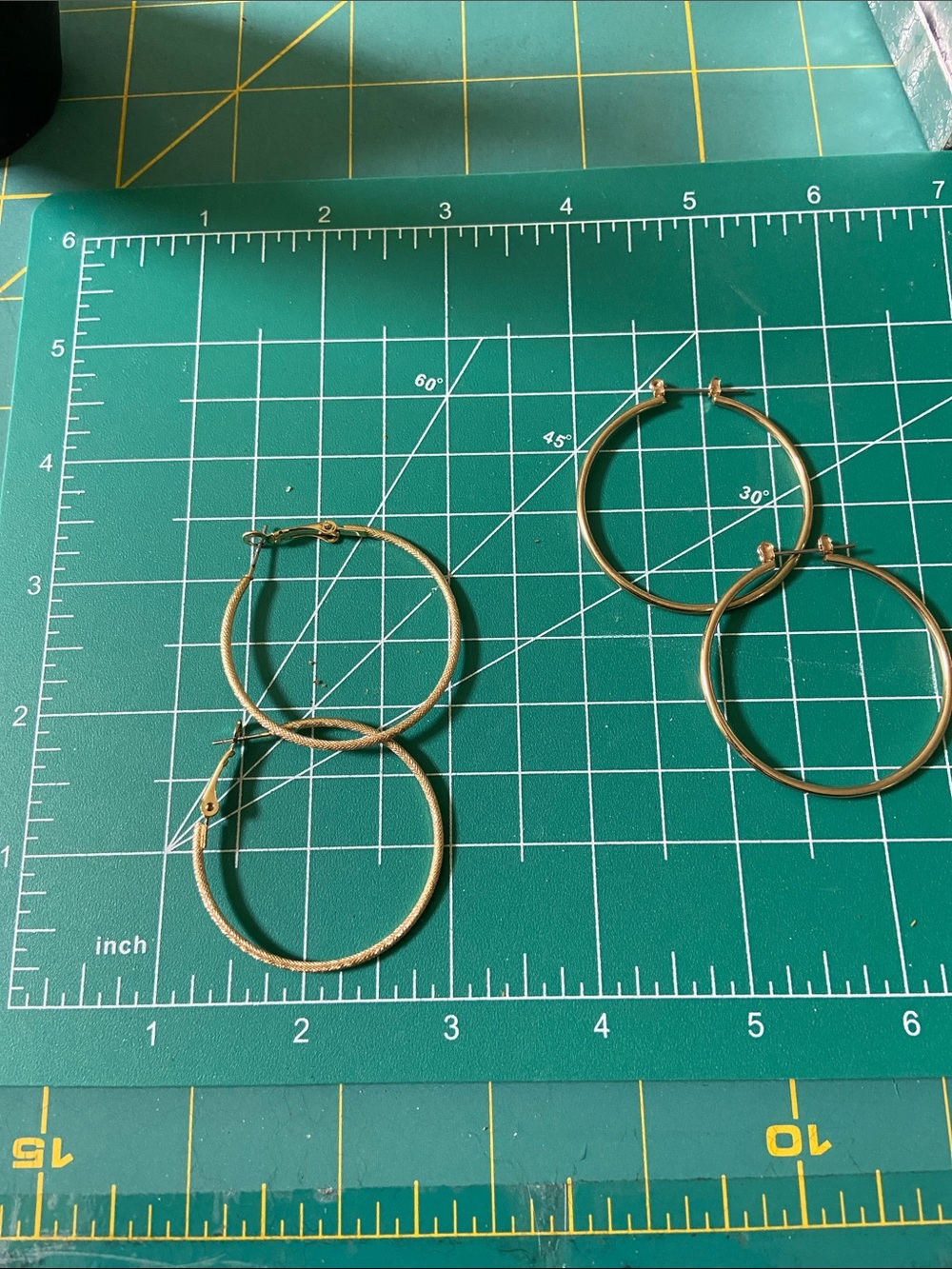 Gold tone Hoop Earrings - Classic Women's Jewelry